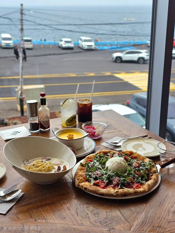  제주 바다뷰 카페 '젠하이드어웨이 용담점' 오션뷰 선셋뷰 맛집