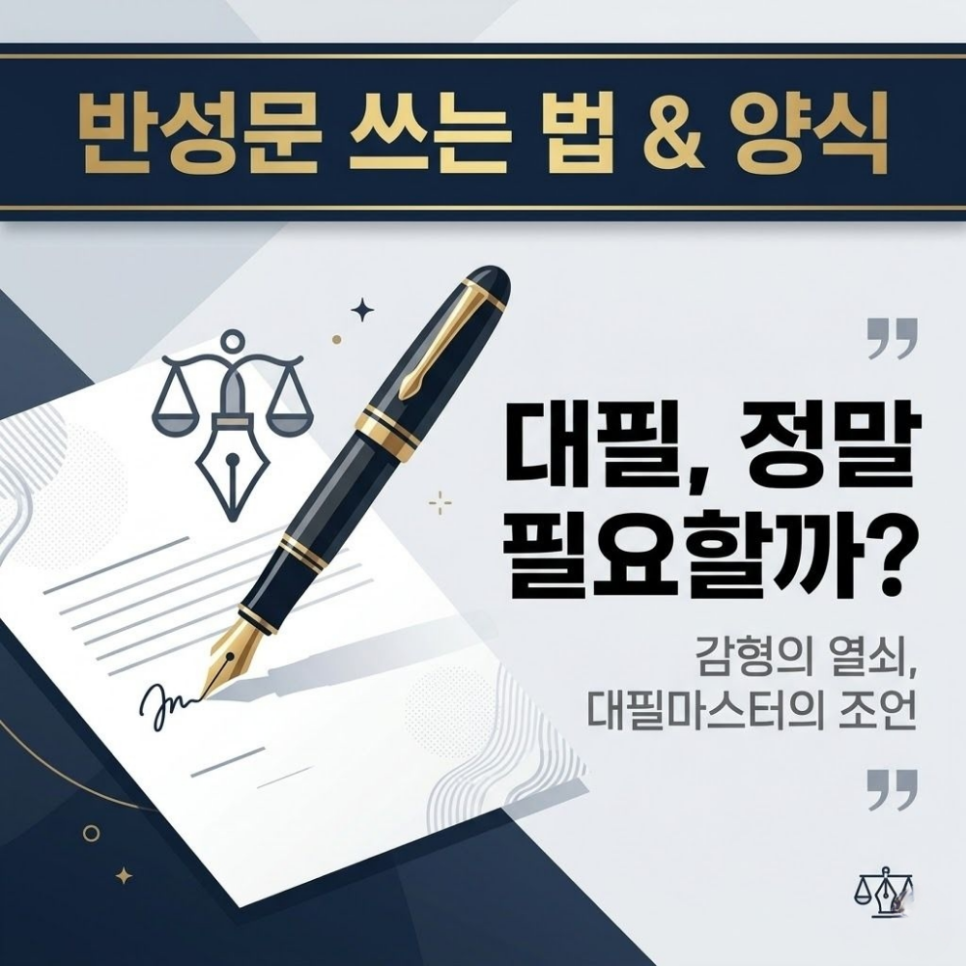 반성문쓰는법 양식 대필필요할까