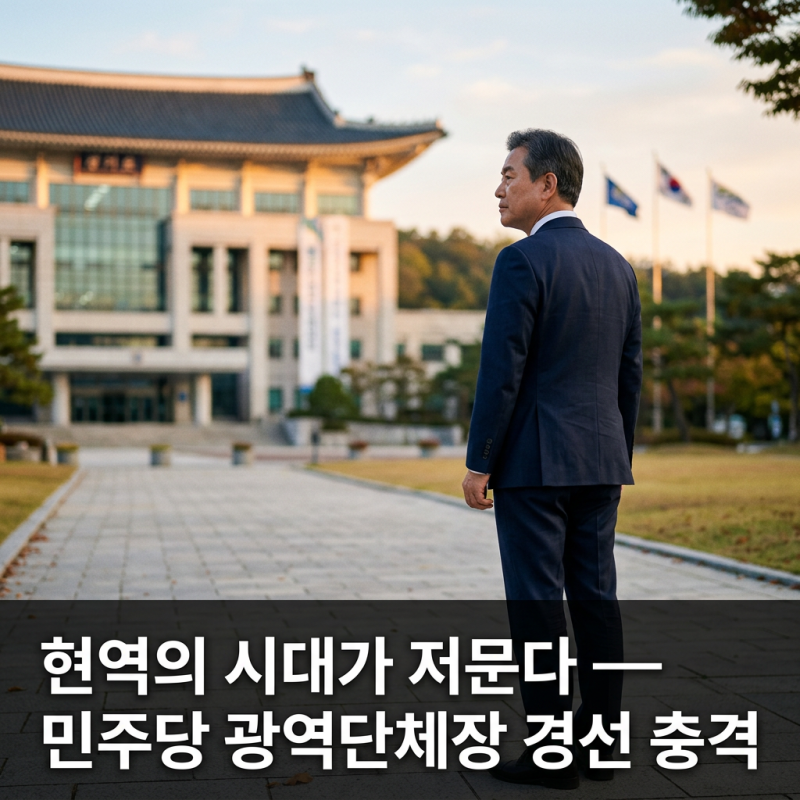 민주당 광역단체장 현역 줄줄이 탈락 — 김동연 경기도 현 지사까지, 왜 이런 일이 벌어졌나?