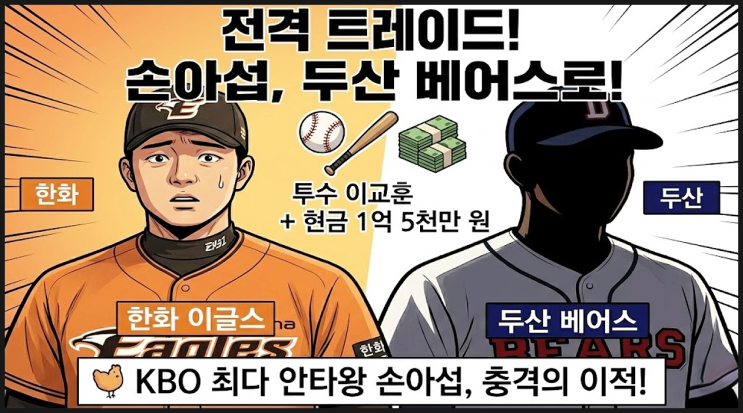  KBO 안타 제조기 손아섭 두산행! 서산 사우나 가다 차 돌린 사연