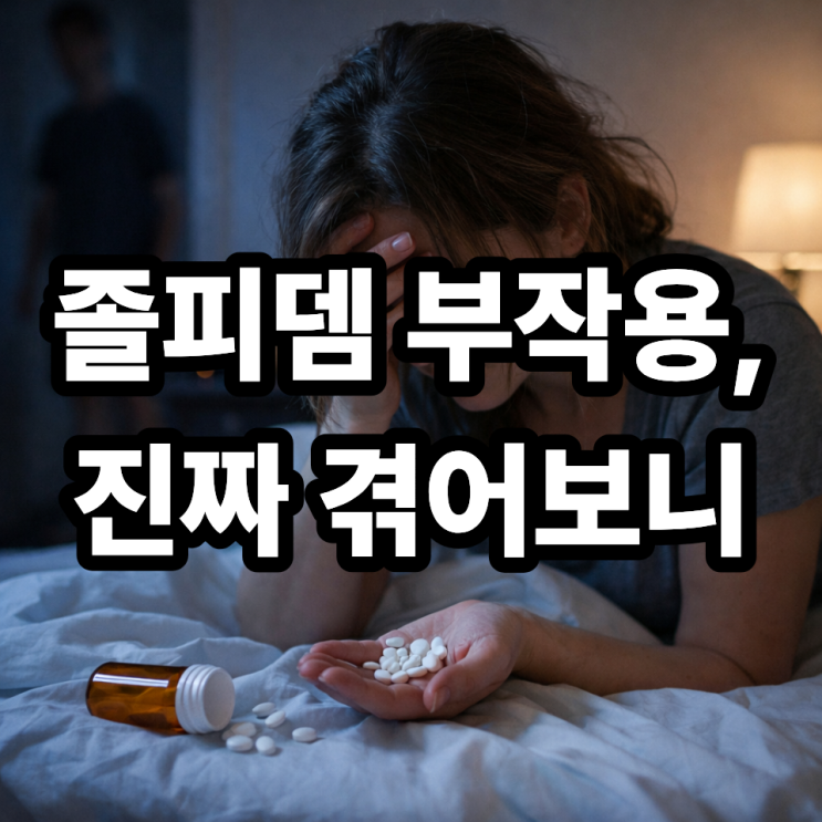  졸피뎀 부작용 후기｜실제 경험으로 알아보기