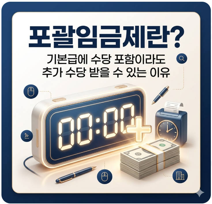  포괄임금제란? 기본급에 수당 포함이라도 추가 수당 받을 수 있는 이유