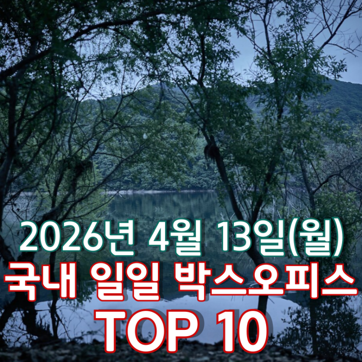  [4월 13일] 국내 박스오피스 - '살목지' 개봉 6일 만에 손익분기점 직전
