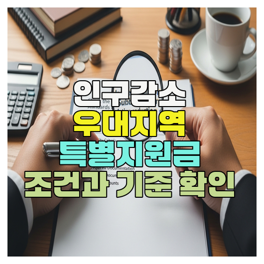  인구감소 우대지역 특별지원금 조건과 기준 확인