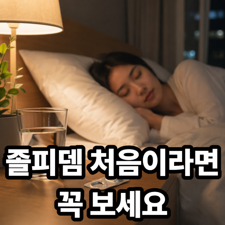  졸피뎀 처음 복용 전 꼭 알아야 할 안전 가이드 (부작용·주의사항 총정리)
