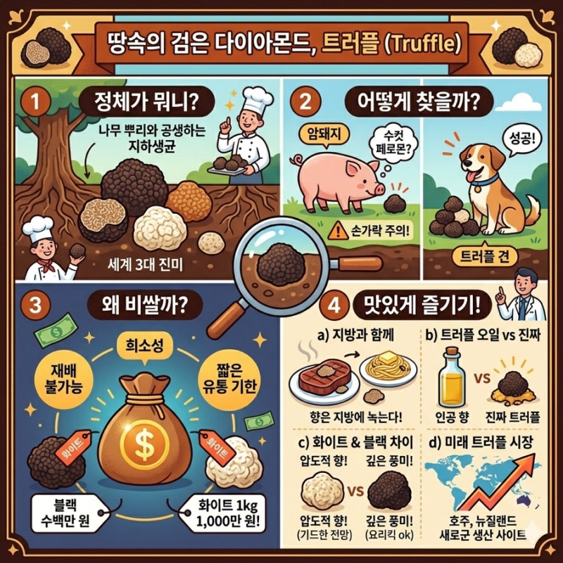 땅속의 검은 다이아몬드, 트러플(Truffle) 혹은 송로버섯 이야기
