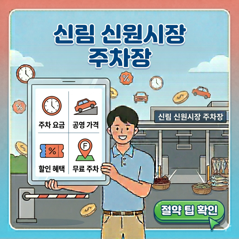 신림 신원시장 주차장 요금 무료 공영주차장 가격 할인 한눈에