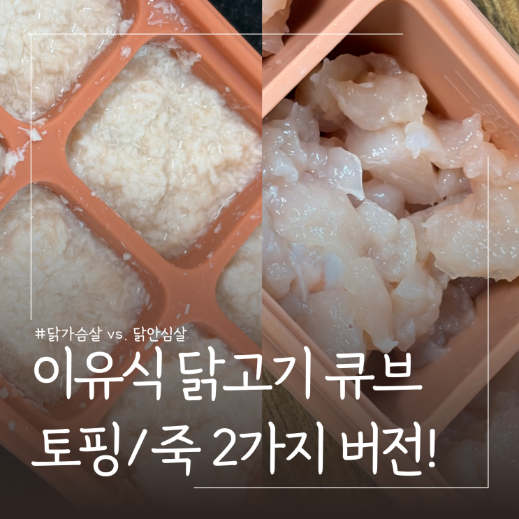  초기중기이유식 닭고기 손질방법 및 큐브만들기 ㅣ 닭가슴살 닭안심 차이