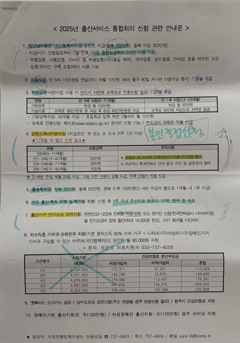 출산하면 얼마 받을까? 원주시 출산지원금 총정리(실제 금액, 신청방법, 지급기간)