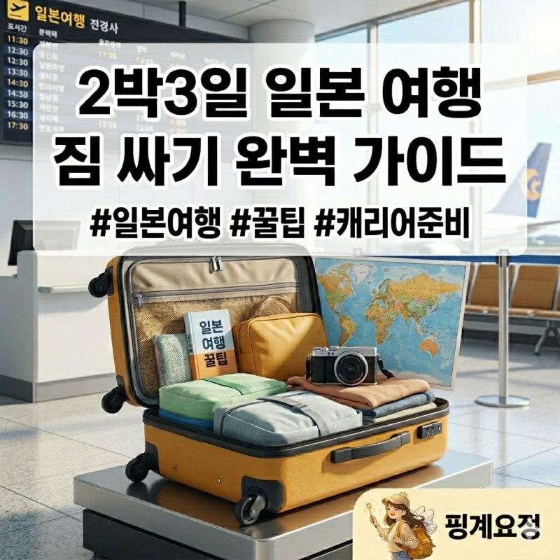 2박3일 일본 여행 캐리어 짐 싸기, 기내 반입 보조배터리 놓치지 마세요