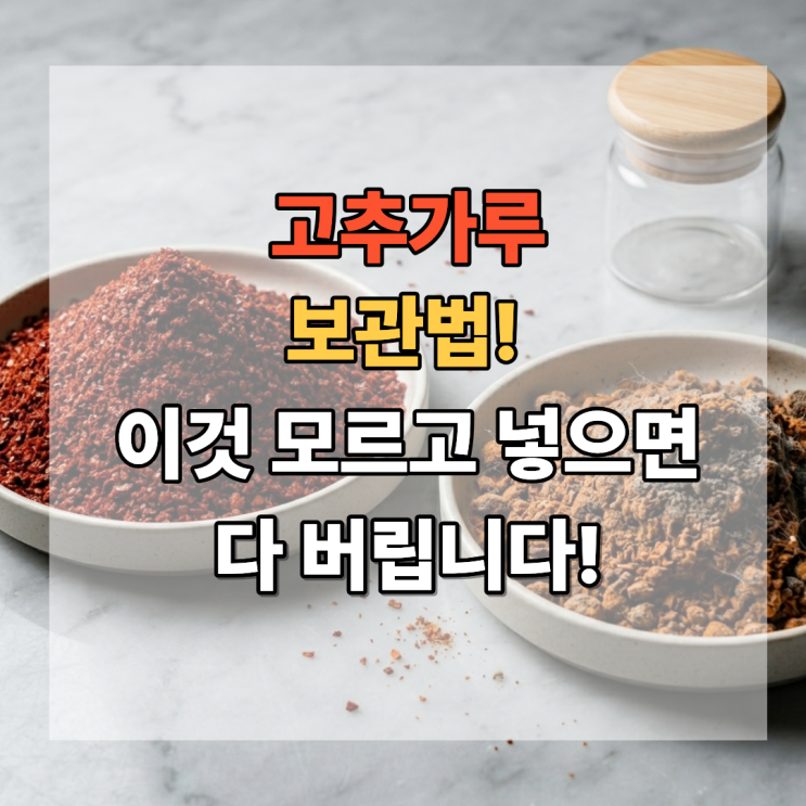  고추가루보관법 이거 모르고 넣으면 다 버립니다! 신선도 2배 유지 꿀팁
