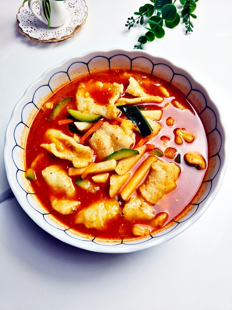 고추장 수제비 레시피 수제비 반죽 만들기