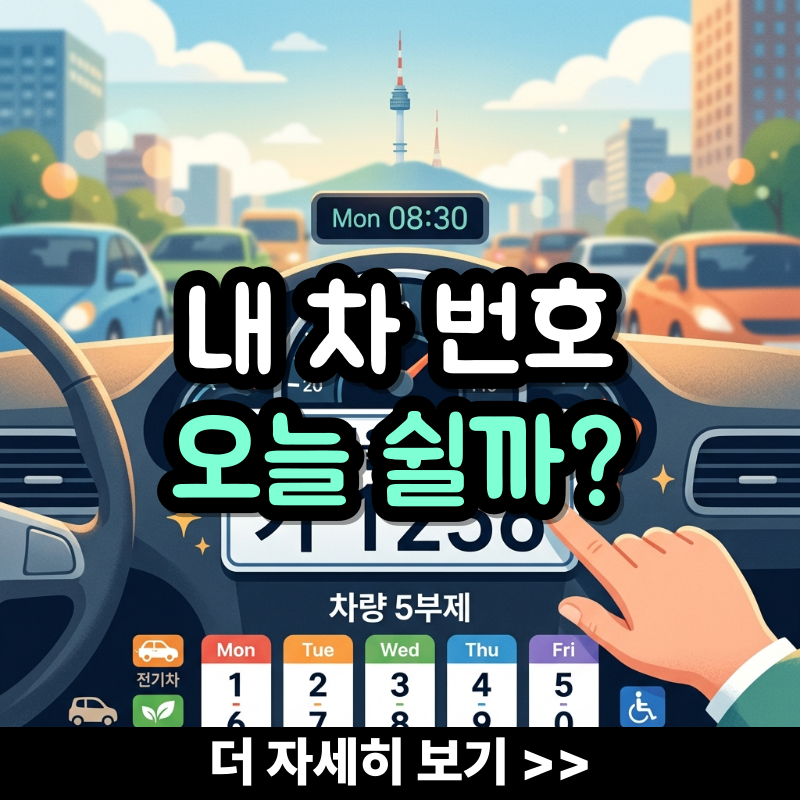 차량 5부제 요일 뜻부터 제외 차량까지, 이거 모르면 나만 손해?