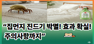 집먼지 진드기 퇴치제 추천 및 방법: 다이소 꿀템부터 고양이 있는 집 주의사항까지