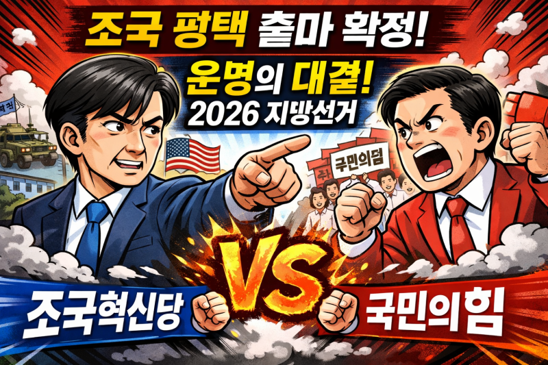 조국 평택을 출마 선언 국민의힘 정면 충돌!!! 수도권 정치 대격돌 시작