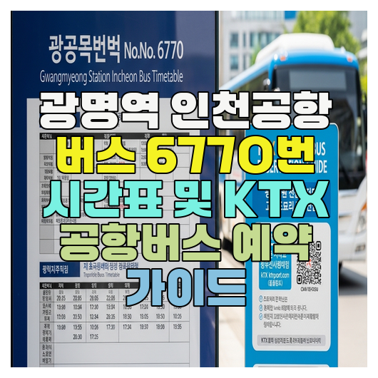  광명역 인천공항 버스 6770번 시간표 및 KTX 공항버스 예약 가이드