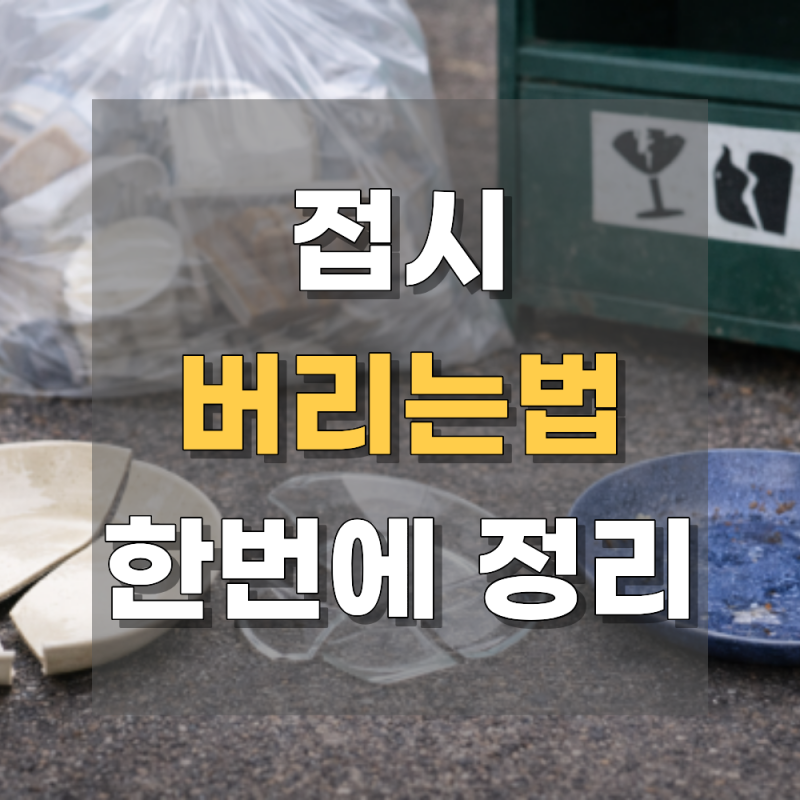 접시 버리는법, 재질 따라 달라지는 기준 제대로 정리