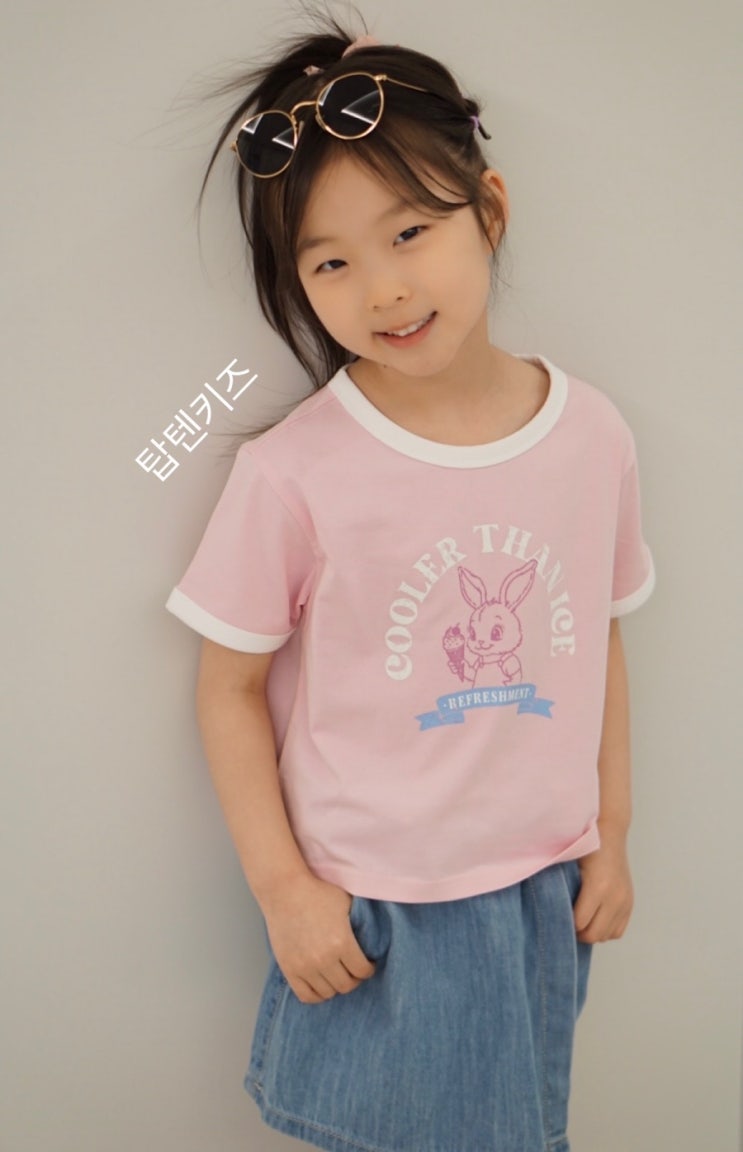  탑텐키즈데일리룩 추천 링거 유아티셔츠 여아치마바지