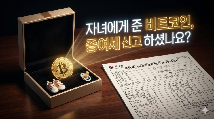  어린이날 자녀에게 비트코인 줬다가 세금 폭탄 맞나요? (증여세 비과세 신고법)