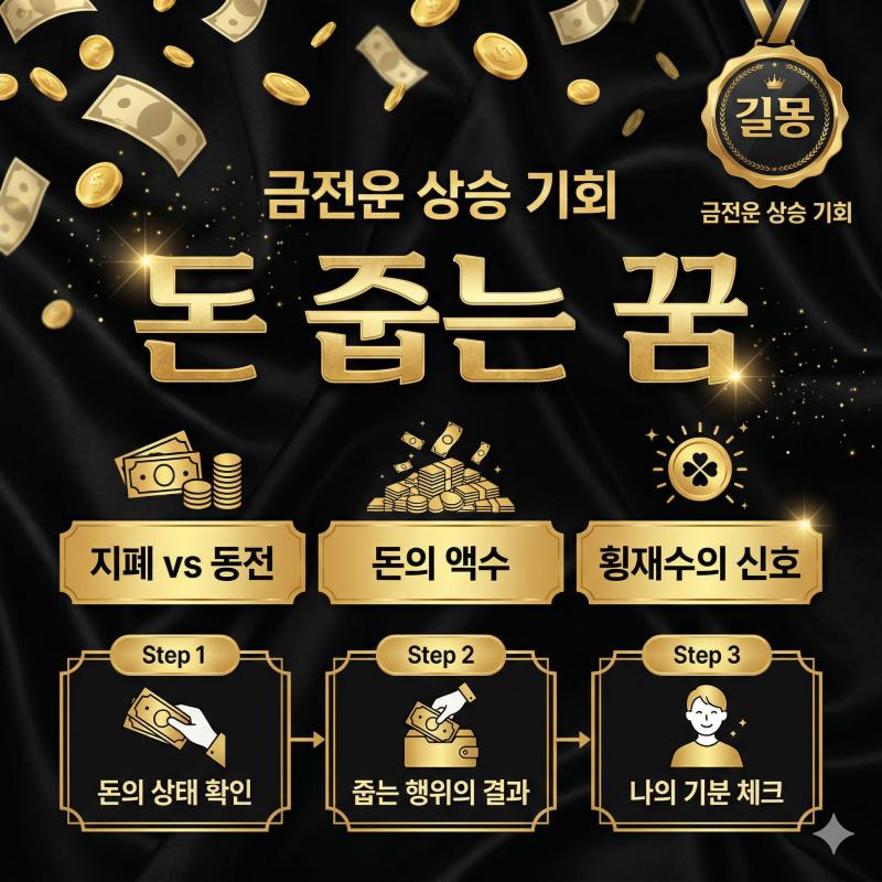 돈줍는꿈 해몽 지폐와 동전 상황별 재물운 길몽일까 흉몽일까
