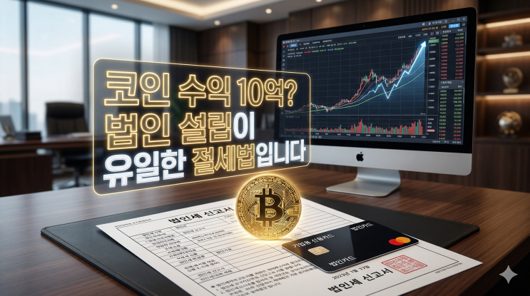  코인 수익 10억, 세금 절반 내실 건가요? (합법적인 법인 전환 절세 플랜)