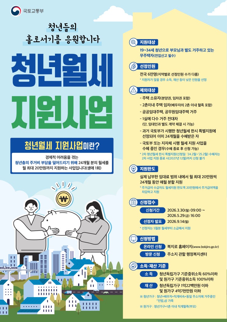  진천군, 청년월세 지원사업 시행…청년 주거비 부담 완화