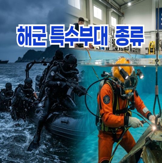 해군 특수부대 종류 비교 - UDT, SSU, UDU