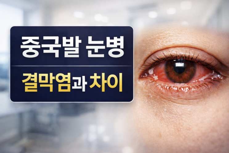  중국눈병 증상 정리, 결막염과 뭐가 다른지 헷갈린다면