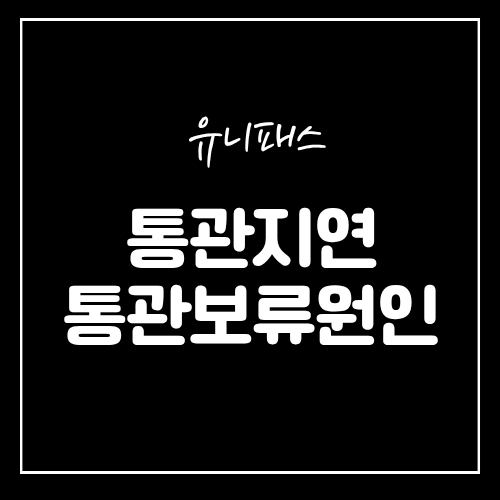 해외직구 통관지연 통관보류 뜨는 원인 이유 알아보기