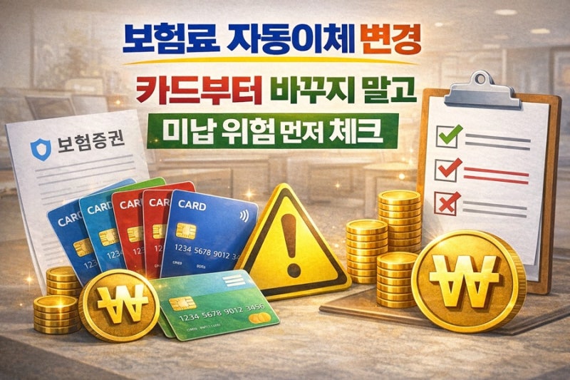 2026 보험료 자동이체 카드 바꾸기 전 체크 4가지｜해지보다 먼저 확인할 것