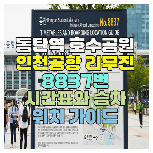  동탄역 호수공원 인천공항 리무진 8837번 시간표와 승차 위치 가이드
