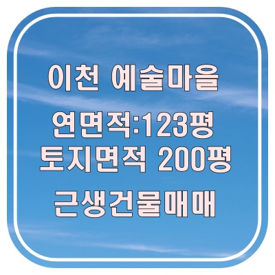  이천 예스파크 예술마을 상가 건물 매매 200평 대지 모던 프리미엄 사옥 디자인 스튜디오 IT 벤처 최적