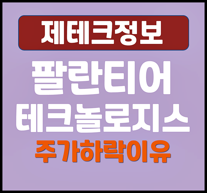  팔란티어 주가 전망 하락 원인