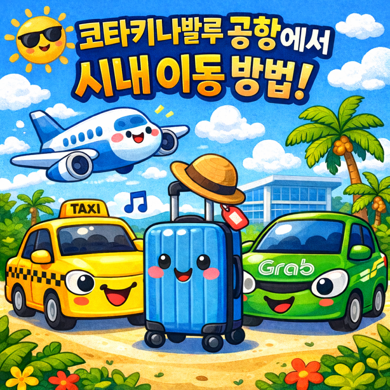 코타키나발루 공항에서 시내 이동 방법 총정리 (택시, 그랩, 가격까지)