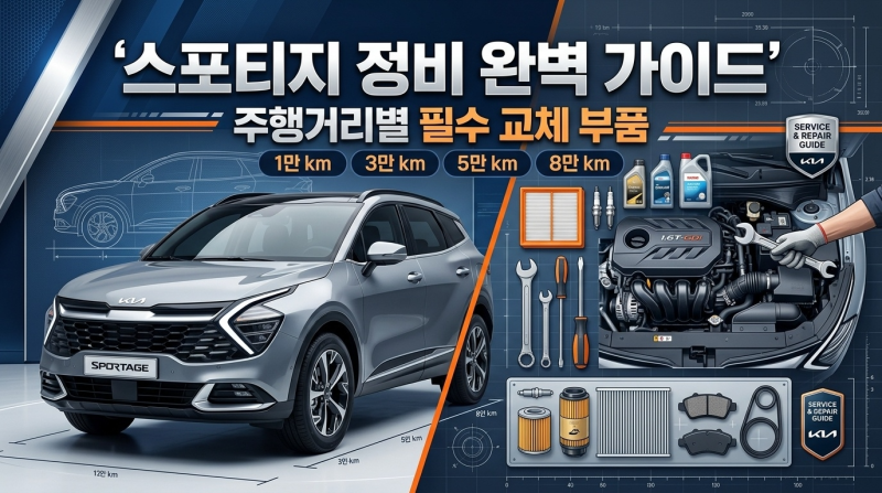 기아 스포티지 주행거리별 소모품 교체 주기 및 정비 비용 총정리