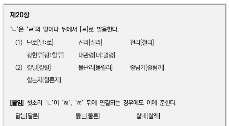  [문법 설명] 음운의 변동 - 유음화