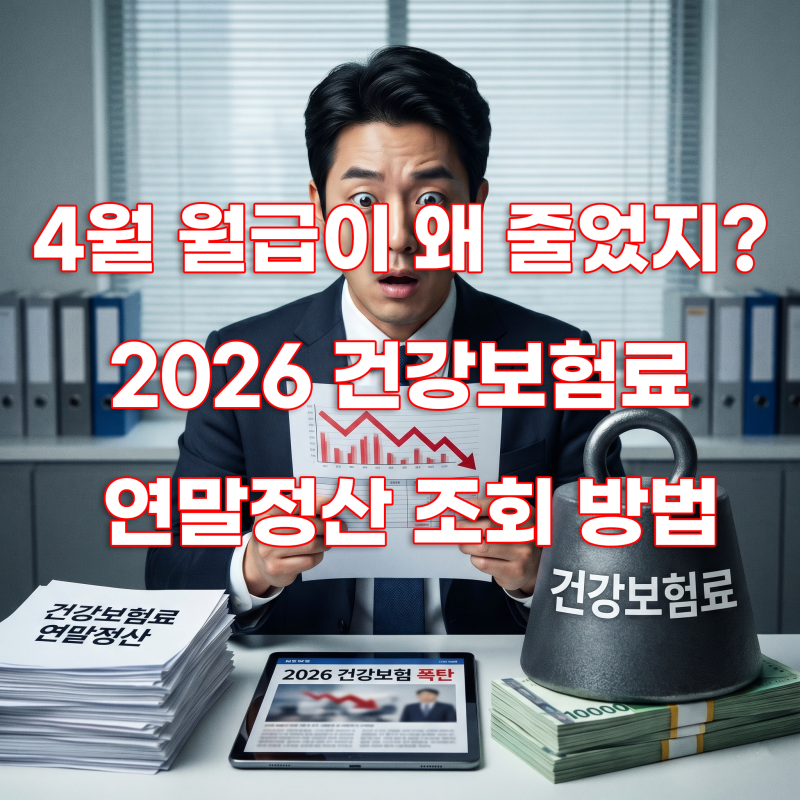 4월 월급이 왜 줄었지? 2026 건강보험료 연말정산 폭탄 피하는 법 & 조회 방법
