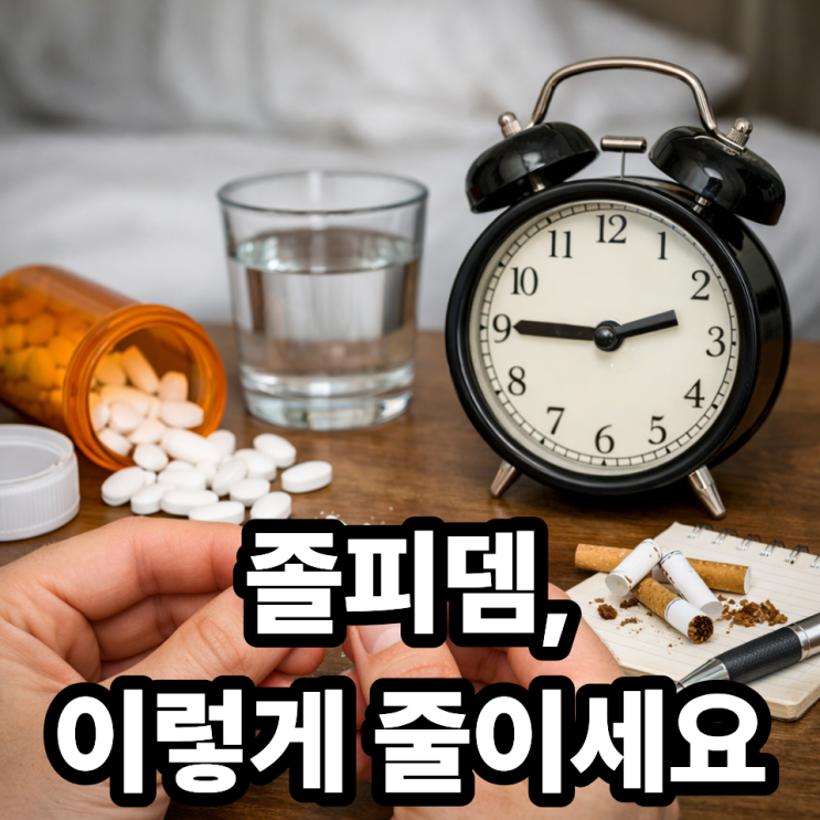  졸피뎀 끊는 방법｜안전하게 줄이는 법 (부작용 없이 감량하는 현실 가이드)