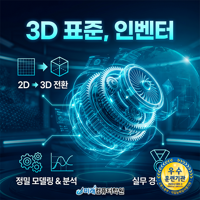  [부산/동래구] 국비지원으로 배우는 인벤터 마스터 과정! 기계캐드마스터 자격증 취득하고 전문가로 거듭나기