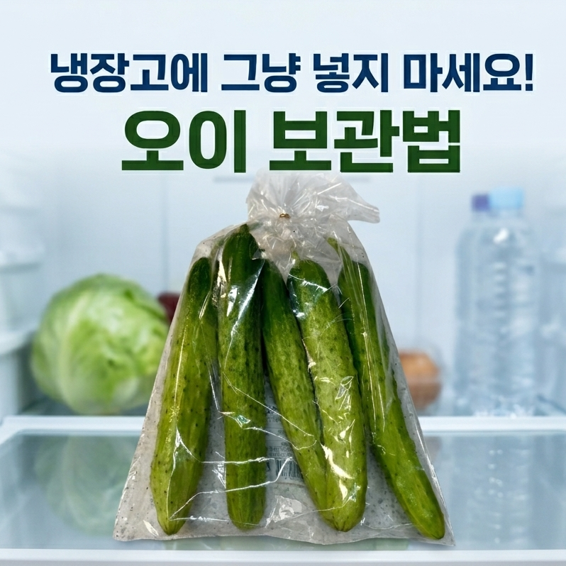 냉장고에 그냥 넣지 마세요! 오이 보관법 실온 냉장 냉동