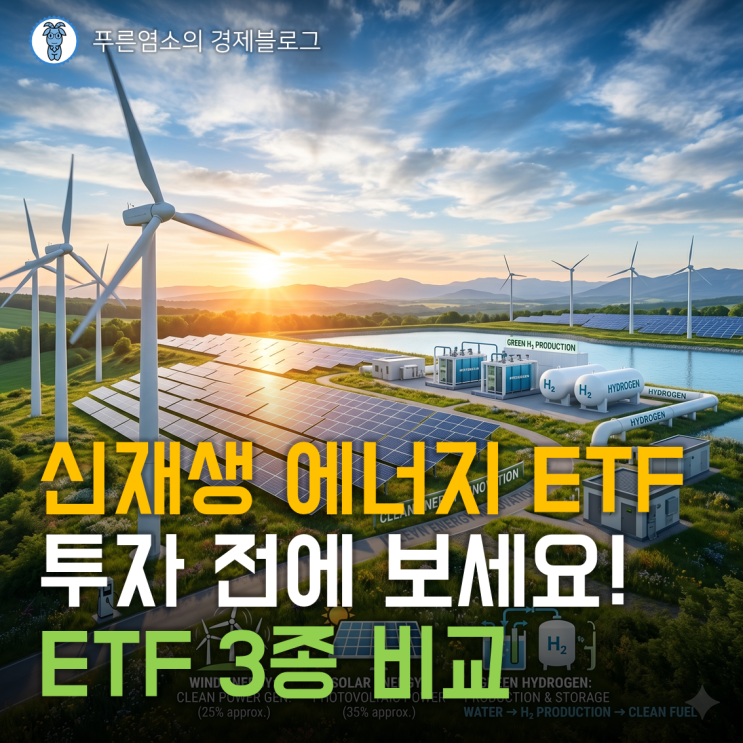  신재생 에너지 관련주 ETF 투자 전에 보세요! (대표 ETF 3종 비교 분석)