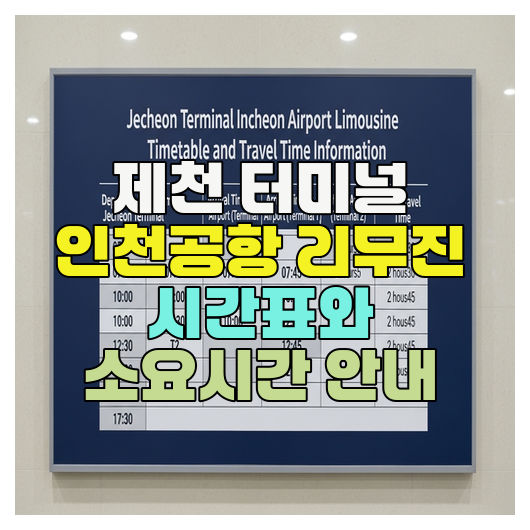  제천 터미널 인천공항 리무진 시간표와 소요시간 안내