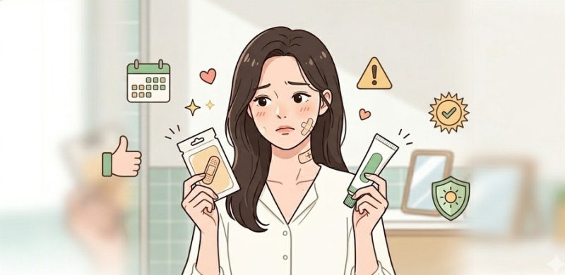 [피부/미용]편평사마귀 사후관리 가이드ㅣ흉터 없이 완치하는 법: 재생테이프 vs 연고 vs 재생....