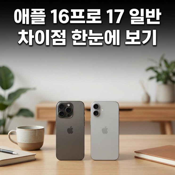  애플 16프로 17 일반 차이점 한눈에 보기