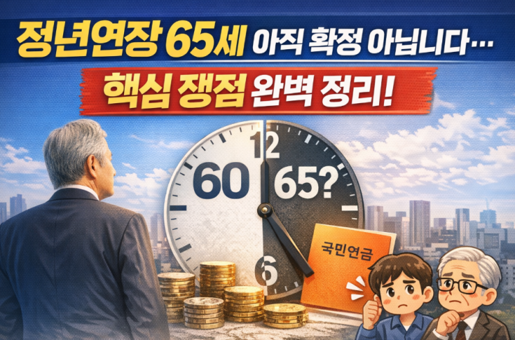 정년연장 65세, 아직 확정 아닙니다…지금 봐야 할 핵심 쟁점