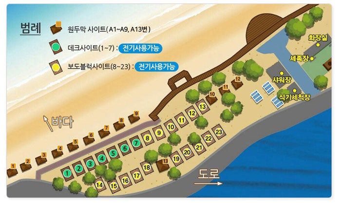 영흥도장경리해수욕장야영장 과 물놀이 사계절캠핑장운영 홈페이지제작