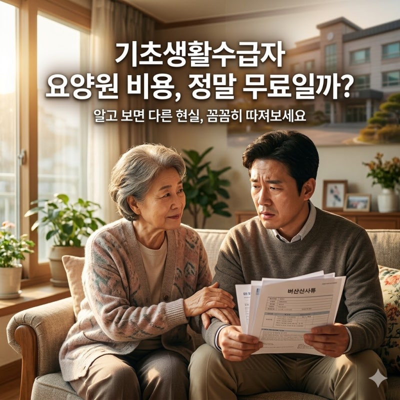 기초생활수급자 요양원 비용 무료일까? 수급자·차상위 혜택 및 신청 절차 총정리