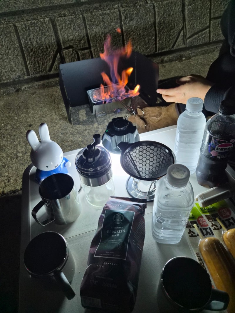 차크닉하러 밤바다로 떠나요 (부산 기장 문동방파제, 차박 명소, 취사가능, 다이소 캠핑 용품....