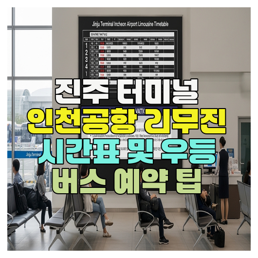  진주 터미널 인천공항 리무진 시간표 및 우등 버스 예약 팁