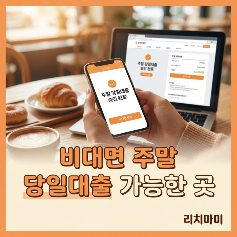 비대면 주말 당일대출 가능한 곳 5곳, 금리부터 한도까지 총비교